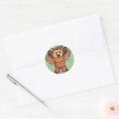 Sticker Rond Ours (Enveloppe)