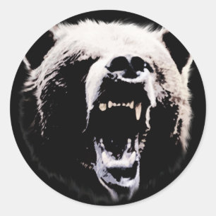 Sticker Rond Ours