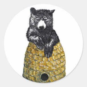 Sticker Rond ours
