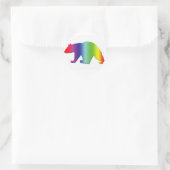Sticker Rond Ours arc-en-ciel (Sac)