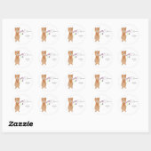Sticker Rond Ours Bienvenue (Feuille)