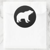 STICKER ROND OURS BLANC (Sac)