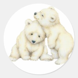 Sticker Rond Ours blanc CUB