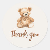 Sticker Rond Ours blanc mignon (Devant)