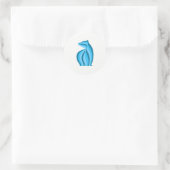 Sticker Rond Ours bleu (Sac)