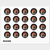 Sticker Rond Ours Boire Bière Extérieur Funny Grizzly Randonnée (Feuille)