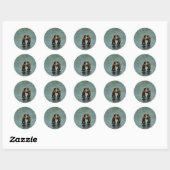 Sticker Rond Ours brun de Kodiak (Feuille)