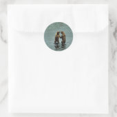 Sticker Rond Ours brun de Kodiak (Sac)