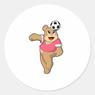 Sticker Rond Ours comme joueur de football avec Soccer.PNG
