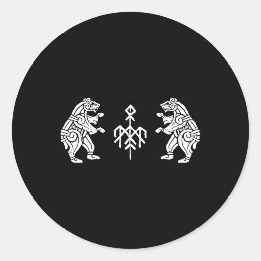 Sticker Rond Ours dansants Wardruna (Devant)
