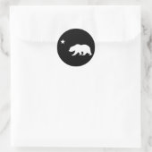 Sticker Rond Ours de Californie (Sac)