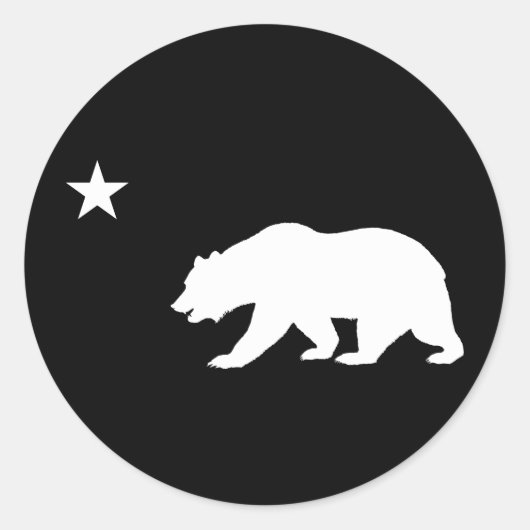 Sticker Rond Ours de Californie (Devant)