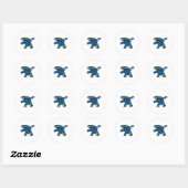 Sticker Rond Ours de crosse autochtone (Feuille)