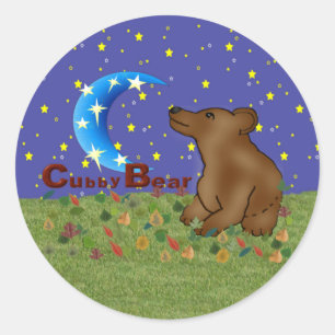 Sticker Rond Ours de Cubby