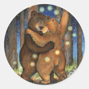 Sticker Rond Ours de danse