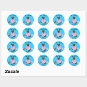 Sticker Rond Ours de l'heure du conte (Feuille)