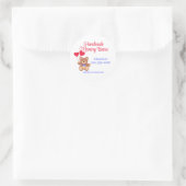 Sticker Rond Ours de mémoire en peluche artisanal (Sac)