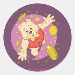 Sticker Rond Ours de Quizzy