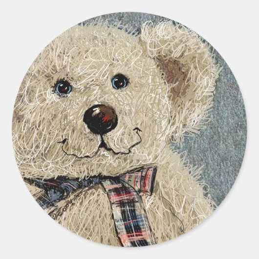 Sticker Rond Ours de Teddie (Devant)