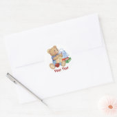 Sticker Rond Ours d'école - Première année (Enveloppe)