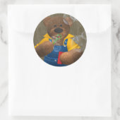 Sticker Rond Ours Dinky : Bulles (Sac)
