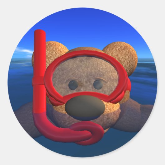 Sticker Rond Ours Dinky : Tuileur (Devant)