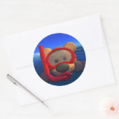 Sticker Rond Ours Dinky : Tuileur (Enveloppe)