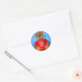 Sticker Rond Ours Dinky : Votre Ours De Devise ! (Enveloppe)