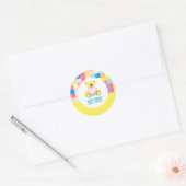 Sticker Rond Ours d'or en écaille, Baby shower (Enveloppe)
