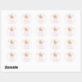 Sticker Rond Ours dormant sur Cloud Baby Girl (Feuille)