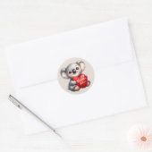 Sticker Rond Ours du mignon Merci Koala (Enveloppe)