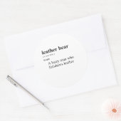 STICKER ROND OURS EN CUIR (Enveloppe)