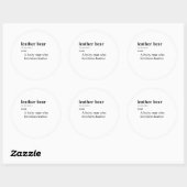 STICKER ROND OURS EN CUIR (Feuille)