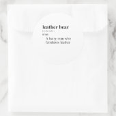 STICKER ROND OURS EN CUIR (Sac)