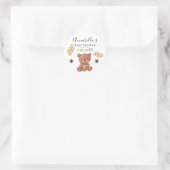 Sticker Rond Ours en miel et abeilles (Sac)