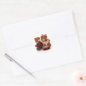 Sticker Rond Ours en peluche (Enveloppe)