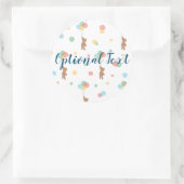 Sticker Rond Ours en peluche avec ballons (Sac)