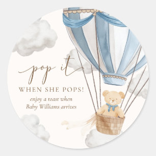 Sticker Rond Ours en peluche Bearly Wait Pop It Quand Elle Pète