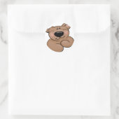 Sticker Rond Ours en peluche mignon (Sac)