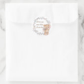 Sticker Rond Ours en peluche mignon Whimsical (Sac)