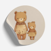 Ours en peluche mignonne maman et ours bébé. Fête