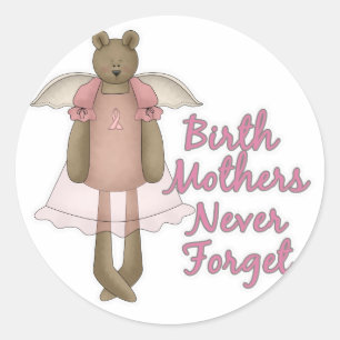 Sticker Rond Ours en peluche pour les mères biologiques qui n'o