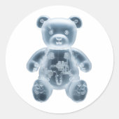 Sticker Rond Ours en peluche : RBT (Devant)