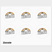 Sticker Rond Ours et fier (Feuille)