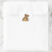 Sticker Rond Ours Et Miel En Teddy (Sac)