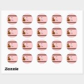 Sticker Rond Ours et rayures (Feuille)