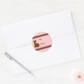 Sticker Rond Ours et rayures (Enveloppe)