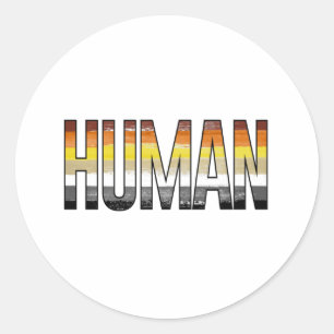 Sticker Rond Ours humain