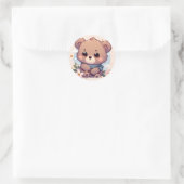 Sticker Rond Ours mignon (Sac)