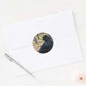 Sticker Rond Ours noir (Enveloppe)